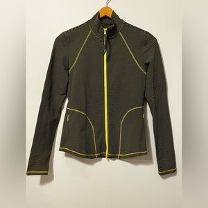 CARVE DESIGNS Zippered Running Activewear Jacket Stripes Womens XS Full Zip NWOT